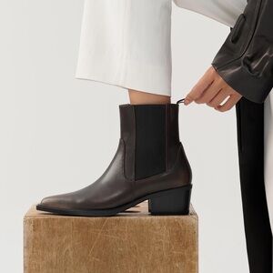 Vagabond Dark Brown Leather Kelsey Boots